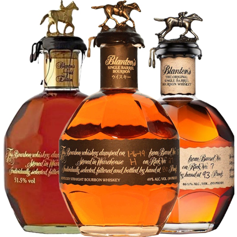 Blanton's Red Edition, Blanton's Single Barrel Black Label and Blanton's Gold Edition Bundle