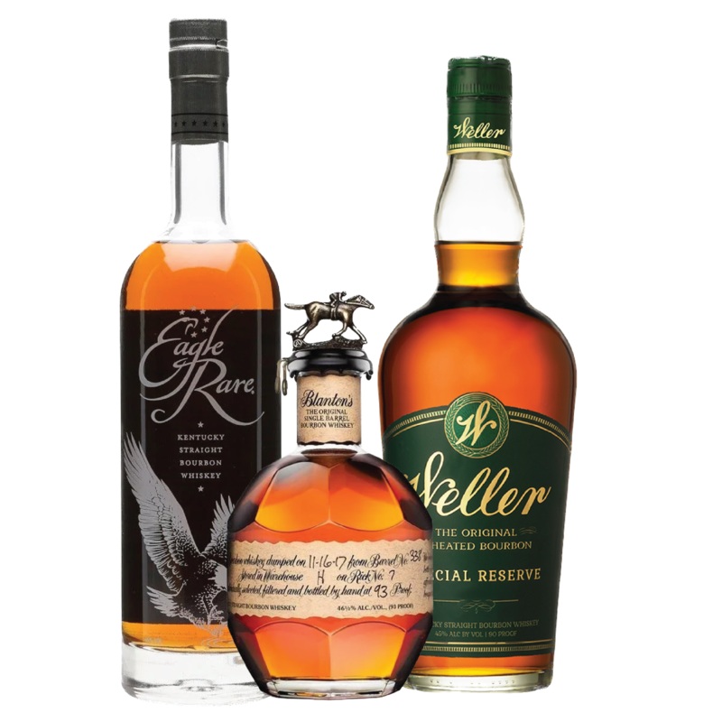 Eagle Rare, Blanton's Single Barrel and Weller Special Reserve Bundle