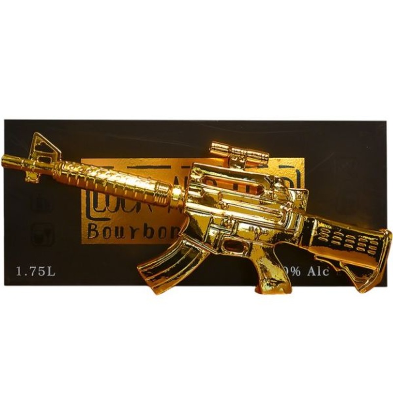 Lock And Load Bourbon Whiskey Rifle Set Gold 1.75L