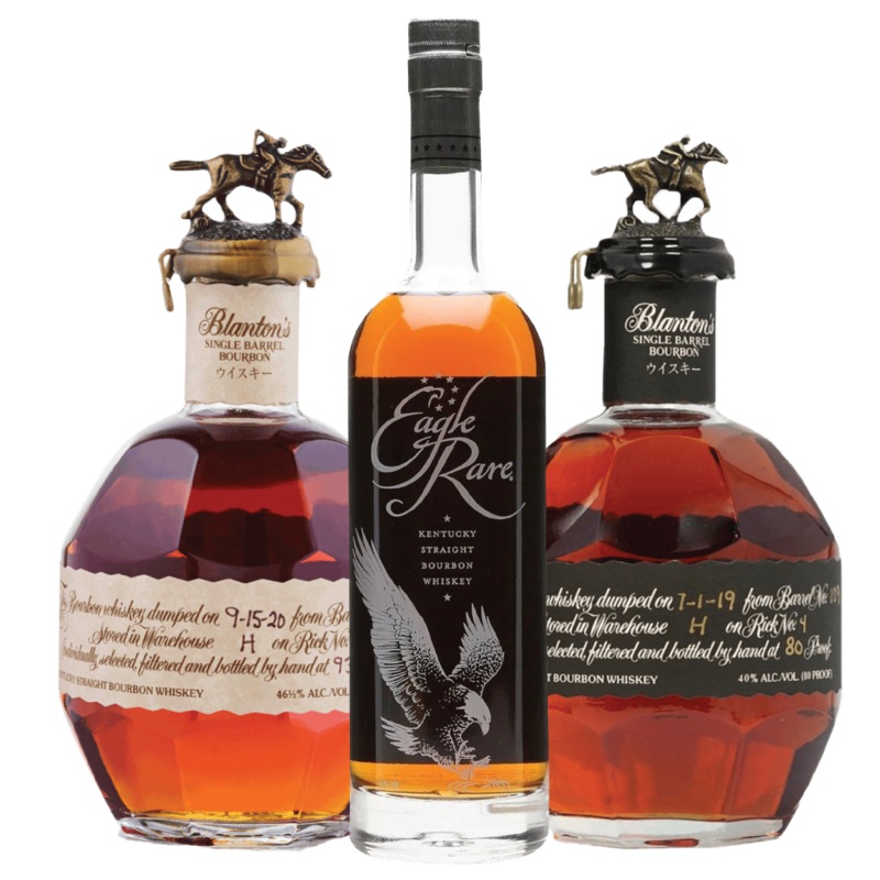 Blanton's Red Edition Bourbon, Blanton's Single Barrel Black Label, Eagle Rare Bourbon Bundle