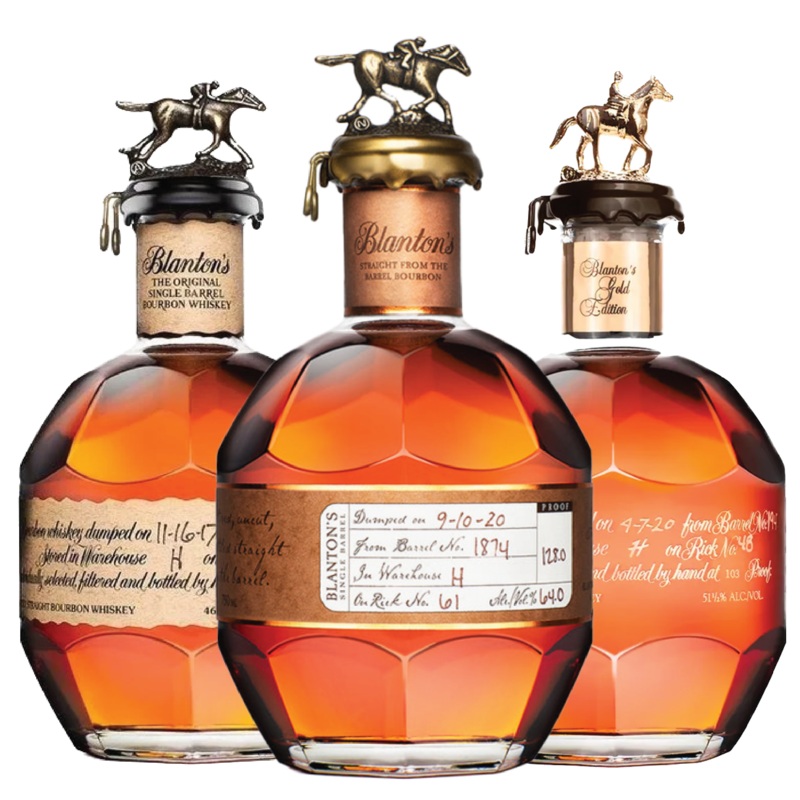 Blanton's Single Barrel, Blanton's Gold, Blanton's Straight From The Barrel Bundle