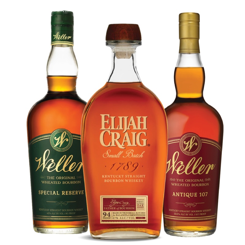 Weller Special Reserve, Weller Antique 107, Elijah Craig Small Batch Bundle