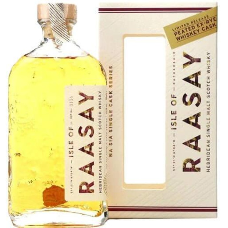 Isle of Raasay Peated Ex-Rye Whiskey Single Cask Hebridean Single Malt Scotch Whisky 700ml