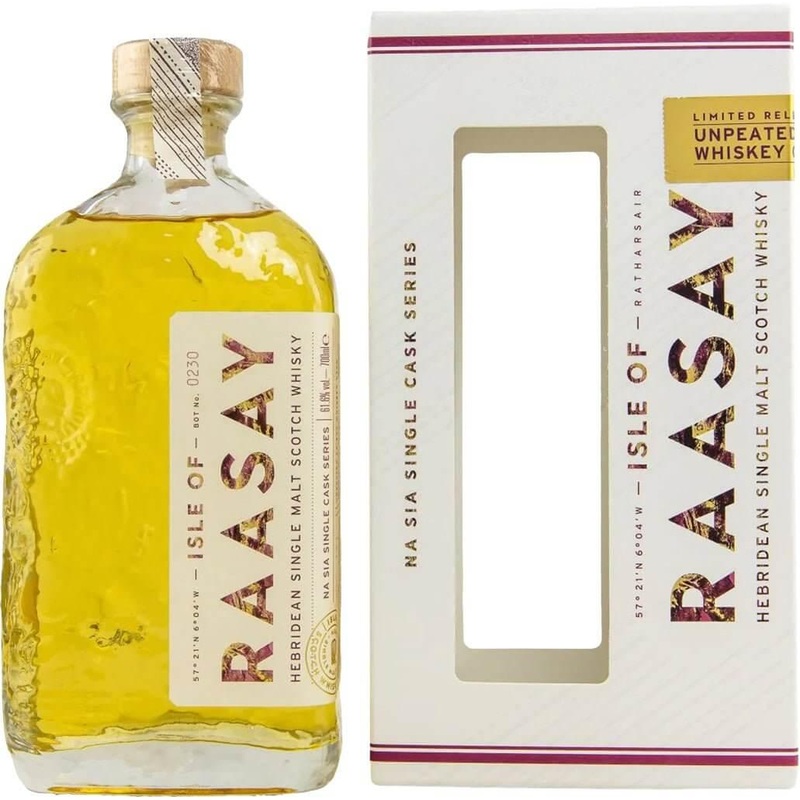 Isle of Raasay Unpeated Ex-Rye Whiskey Single Cask Hebridean Single Malt Scotch Whisky 700ml