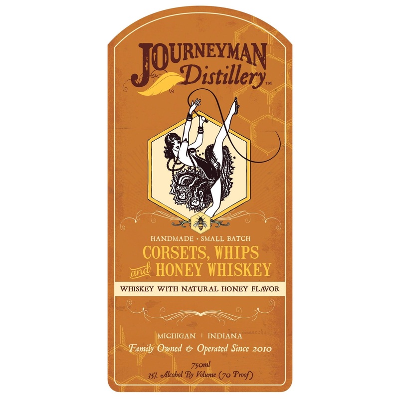 Journeyman Distillery Corsets, Whips and Honey Whiskey Small Batch Wheat Whiskey with Honey