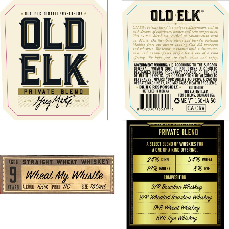 Old Elk Private Blend Wheat My Whistle Straight Whiskey