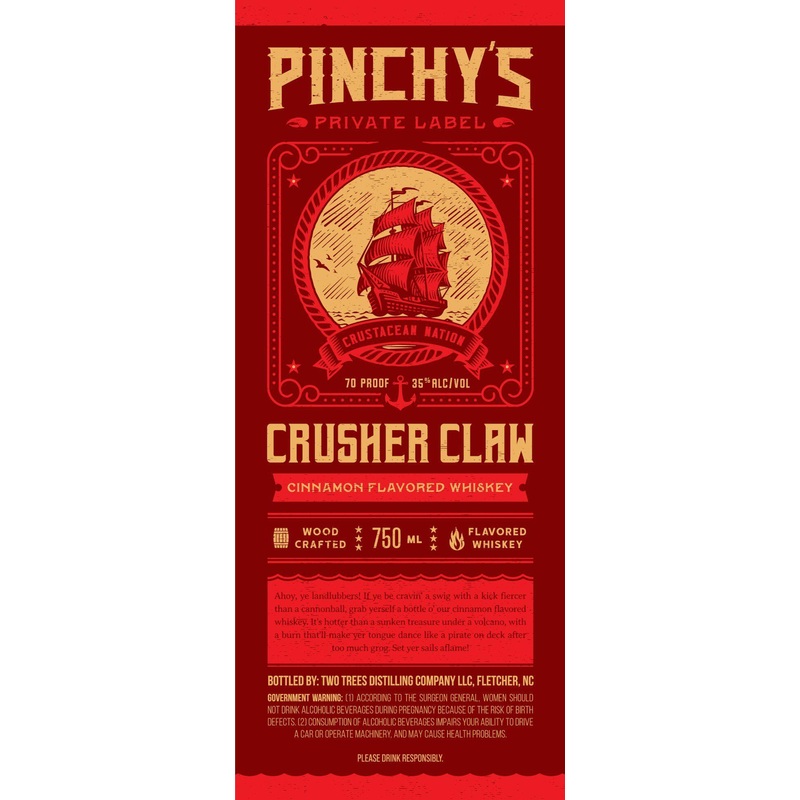 Pinchy's Private Label Crusher Claw Cinnamon Flavored Whiskey