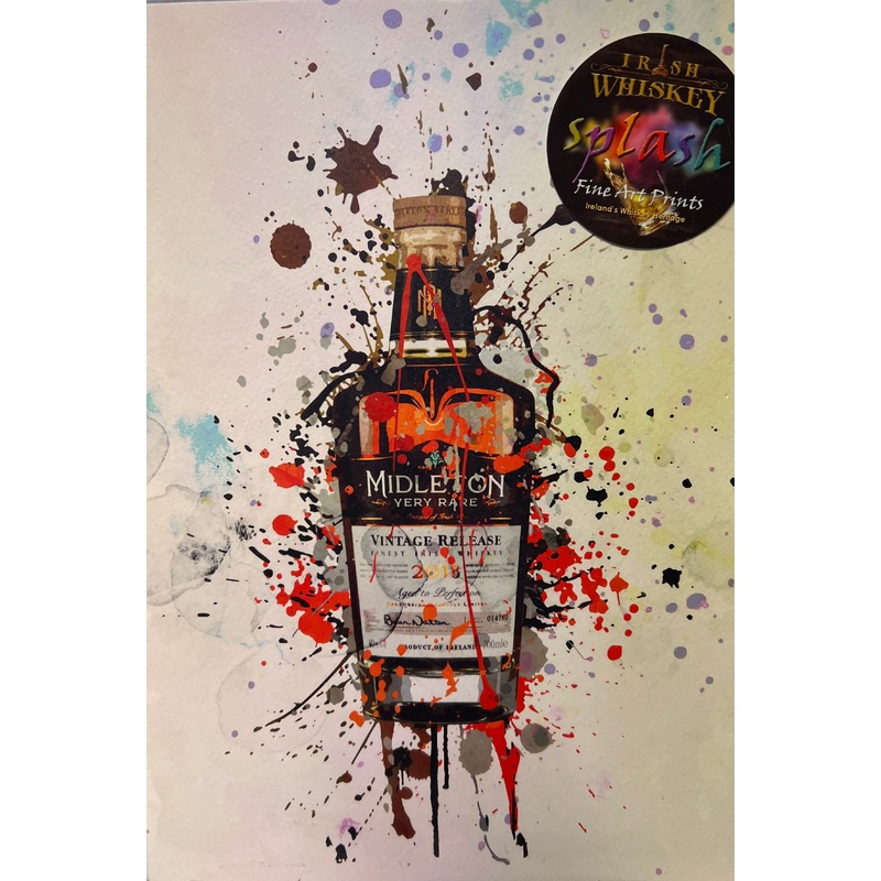 Irish Whiskey Splash Art A4