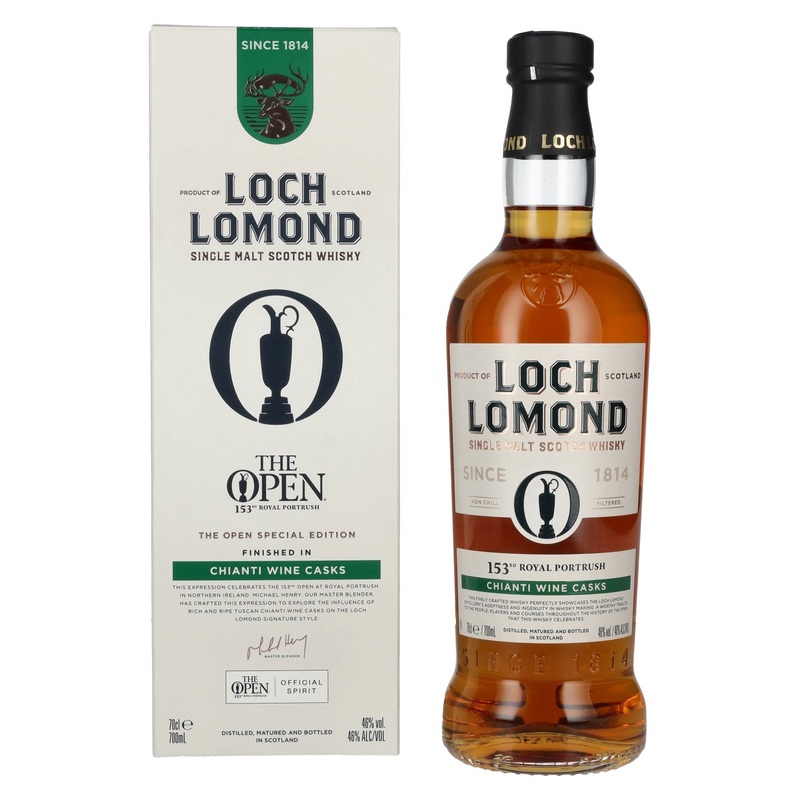 Loch Lomond THE OPEN SPECIAL EDITION Chianti Wine Casks Single Malt 2025 46% Vol. 0,7l in Giftbox