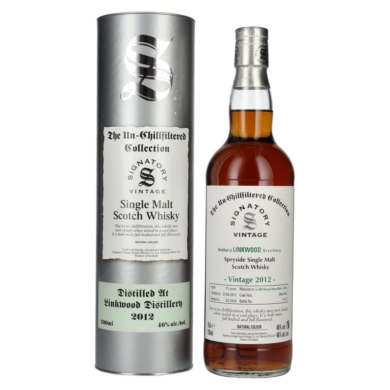 Signatory Vintage LINKWOOD 11 Years Old The Un-Chillfiltered 2012 46% Vol. 0,7l in Giftbox