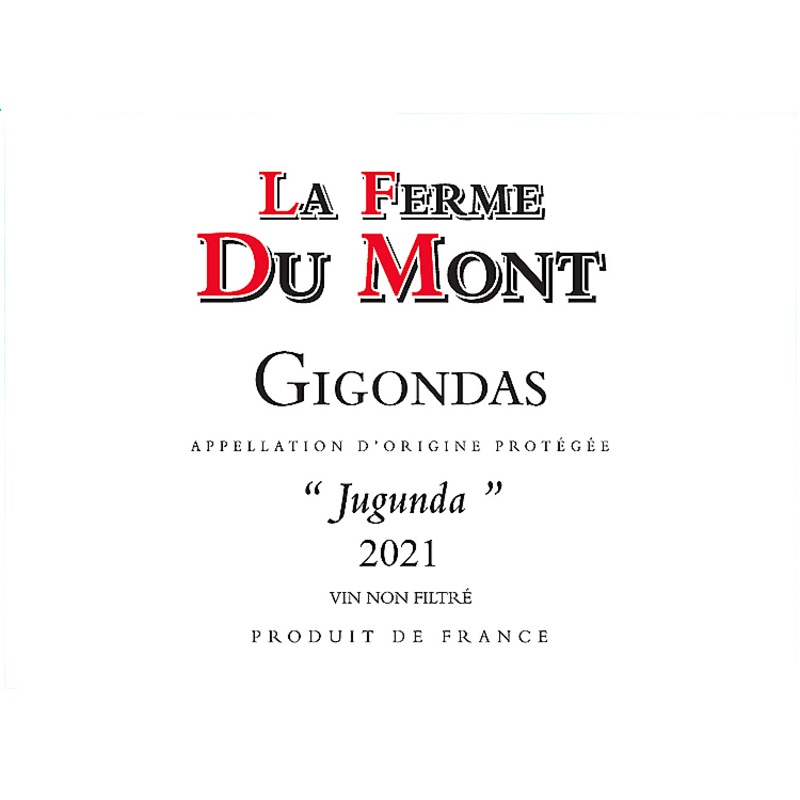 LA FERME DU MONT GIGONDAS JUGUNDA 2021 750ML