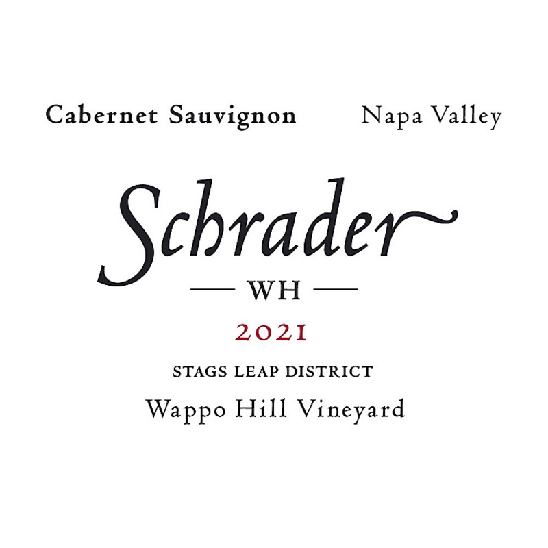 SCHRADER CABERNET SAUVIGNON WH WAPPO HILL VINEYARD STAGS LEAP DISTRICT 2021 750ML