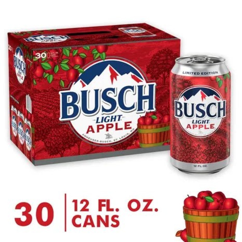 Busch Light Apple American Lager Beer 30-Pack