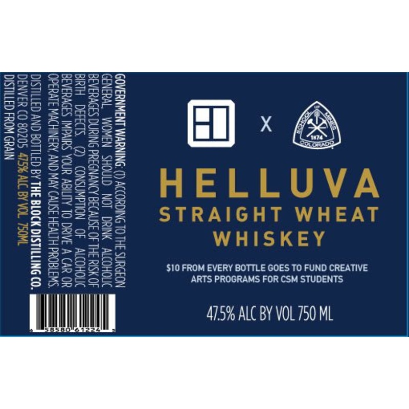 Helluva Straight Wheat Whiskey 750ml