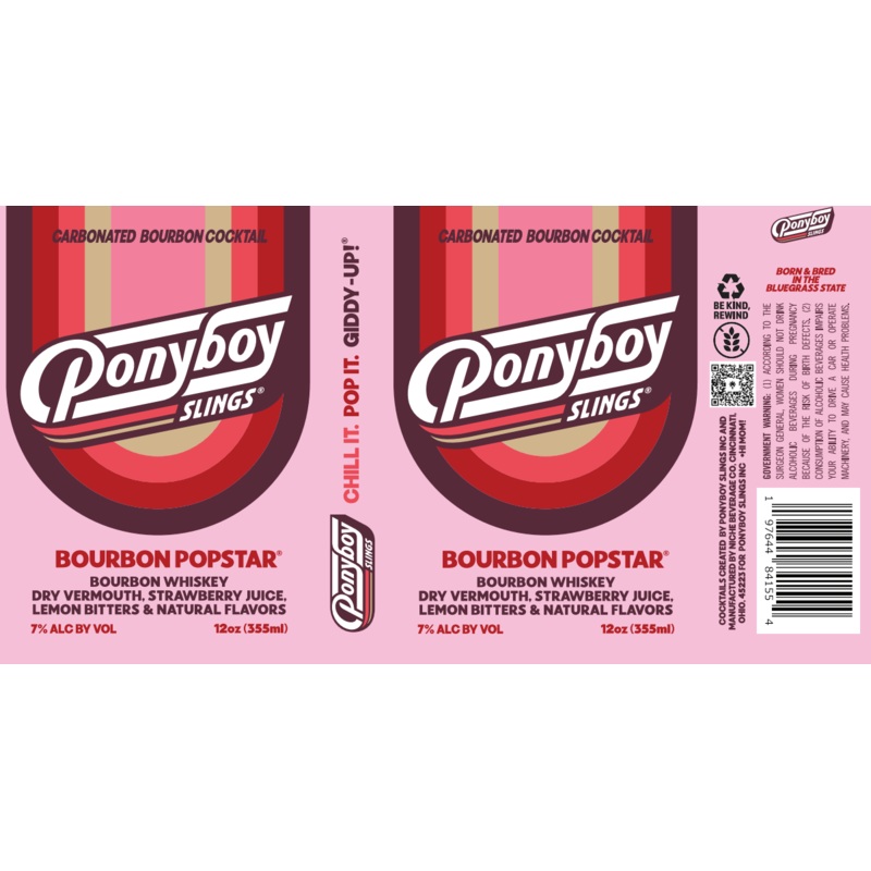 Ponyboy Slings Bourbon Popstar 355ml
