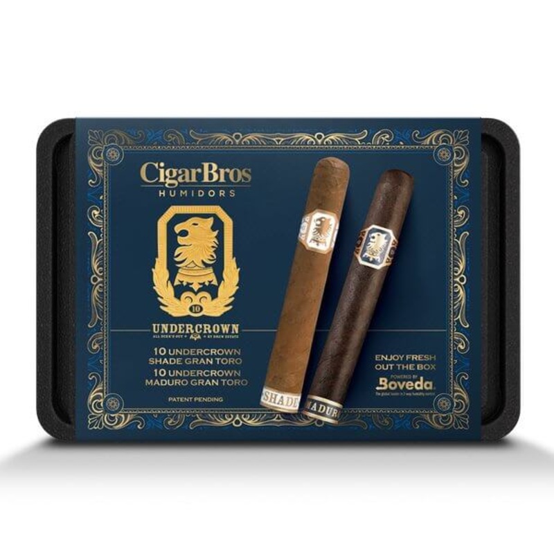 Undercrown 20 Premium Cigars Set + Personal Humidor by CigarBros