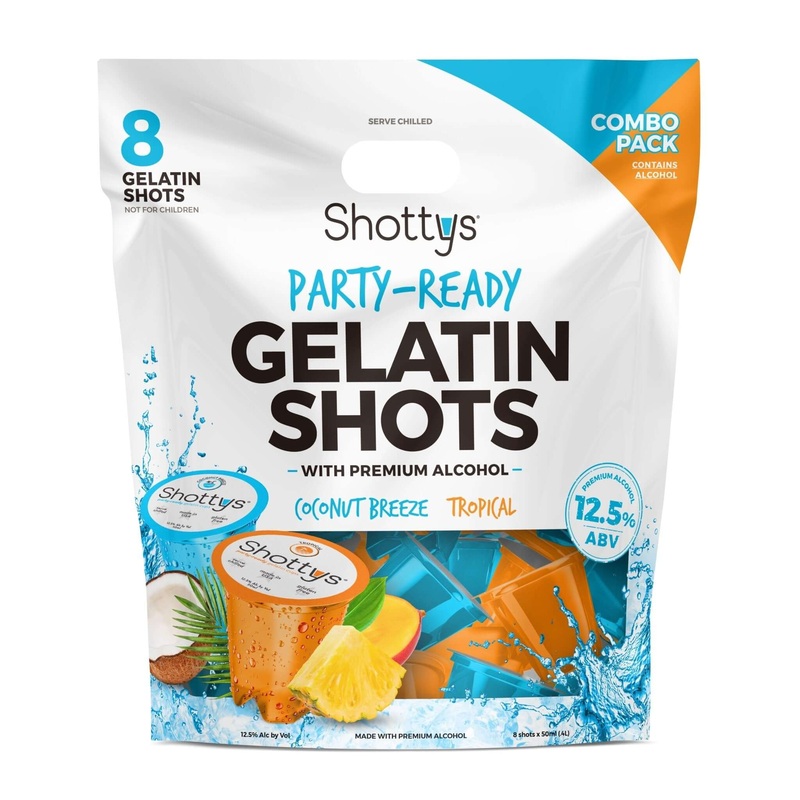 Shottys Coconut Breeze/Tropical Gelatin Shots (8 shots)