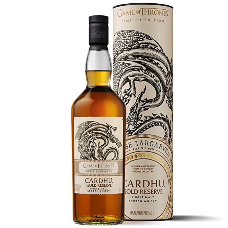 Game of Thrones House Targaryen Cardhu Gold Reserve Single Malt Scotch Whiskey