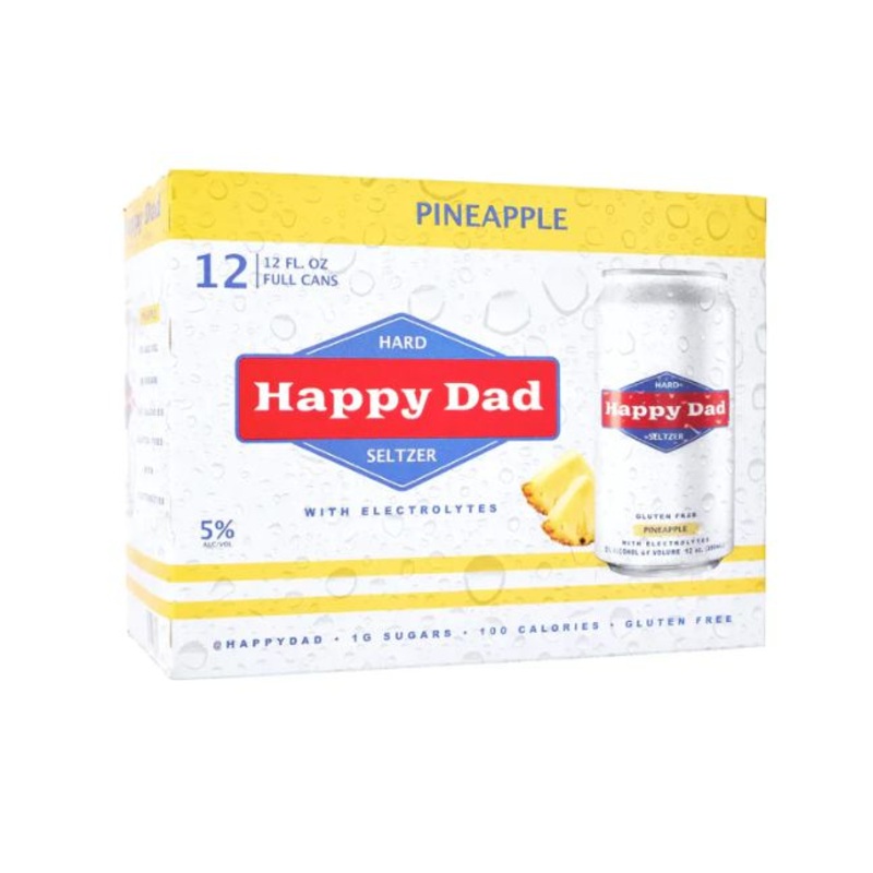 Hard Happy Dad Seltzer Pineapple