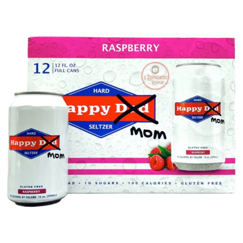 Hard Happy Dad Seltzer Raspberry