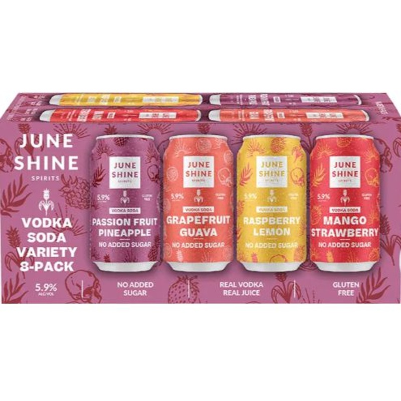 JuneShine Vodka Soda Variety 8 - Pack