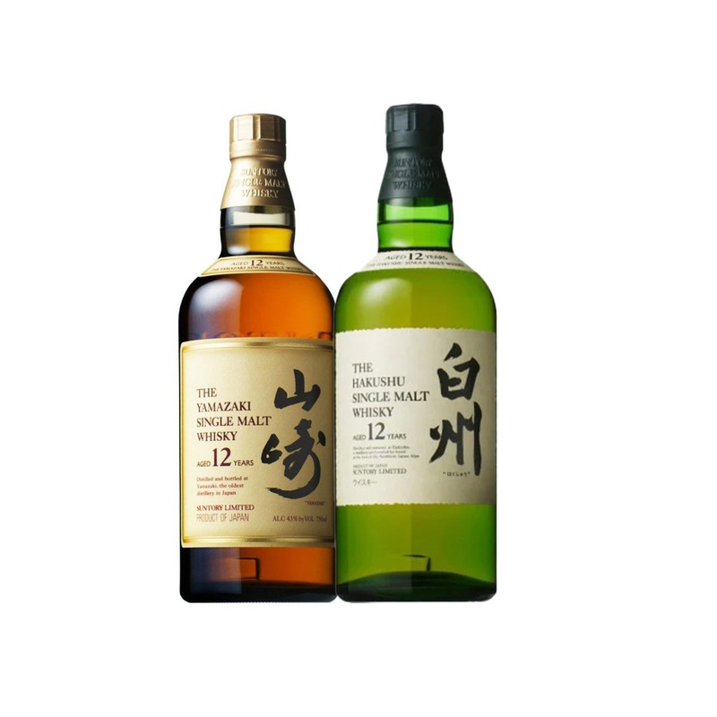 Yamazaki & Hakushu Single Malt Japanese Whiskey 12 Bundle