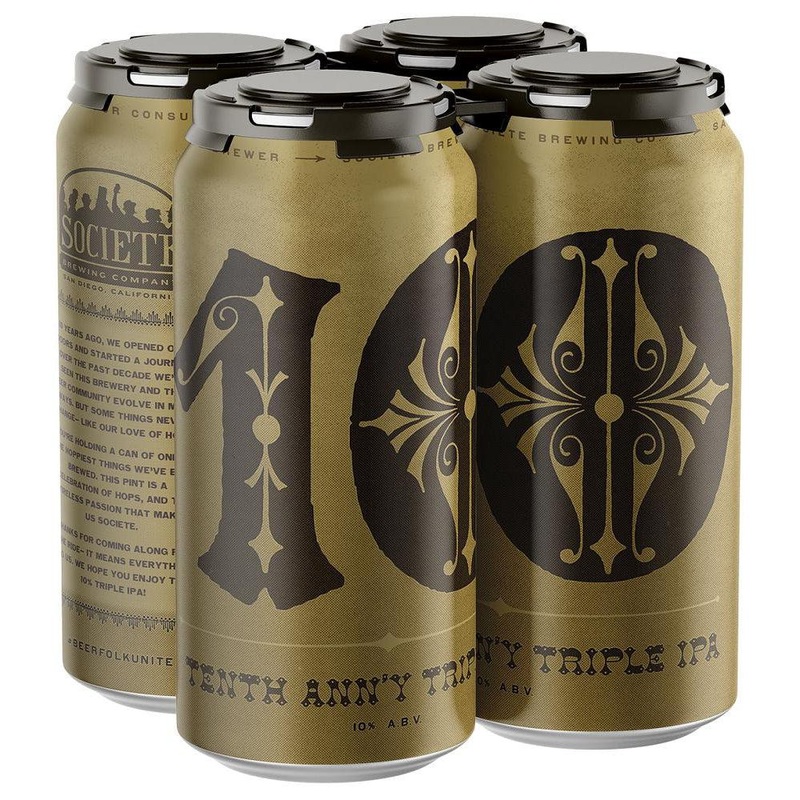 Societe Brewing 10 Year Anniversary Triple IPA