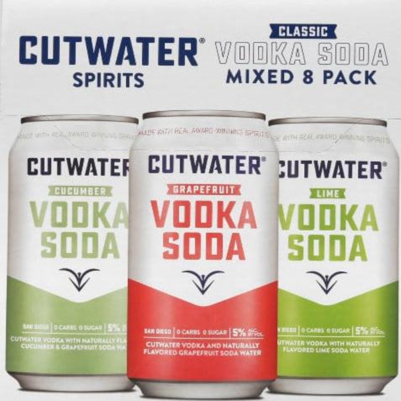Cutwater Classic Vodka Soda Mixed 8 Pack