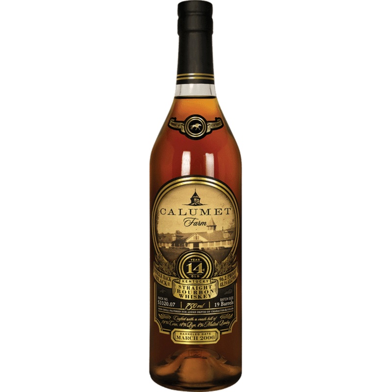 Calumet Farm Single Rack Black 14 Year Kentucky Straight Bourbon (750Ml)