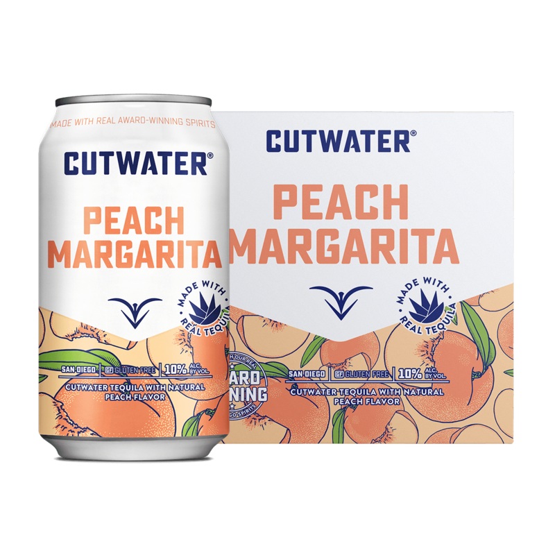 Cutwater Peach Margarita Canned Cocktails (4 Pack)