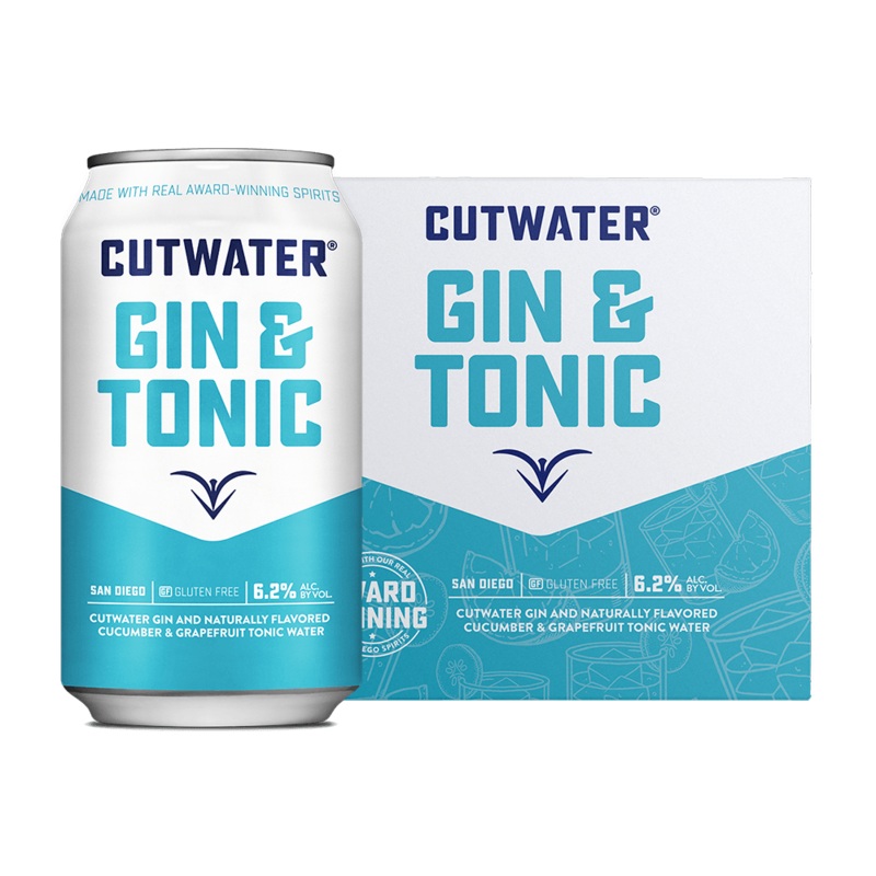 Cutwater Gin And Tonic Canned Cocktails (4 Pk)