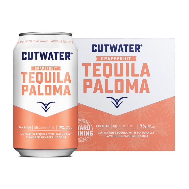 Cutwater Grapefruit Tequila Paloma Canned Cocktails (4 Pk)