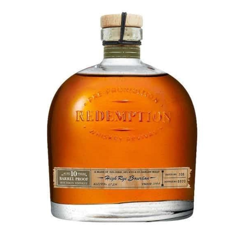 Redemption 10 Year Old Barrel Proof High Rye Bourbon Whiskey (750Ml)