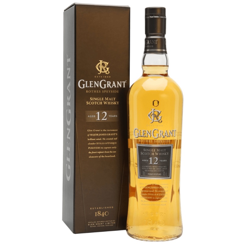 Glen Grant Rothes Speyside 12 Year Single Malt Scotch Whiskey (750Ml)