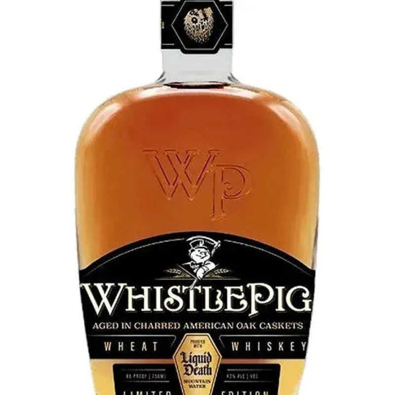 WhistlePig Gravestock Liquid Death Wheat Whiskey