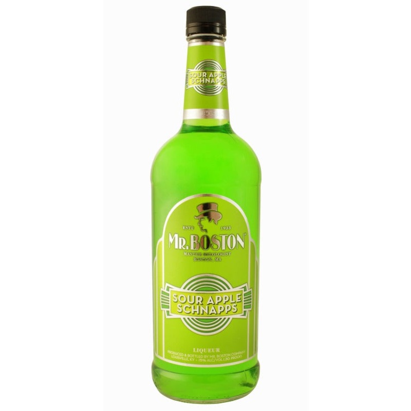 MR BOSTON SCHNAPPS SOUR APPLE 30
