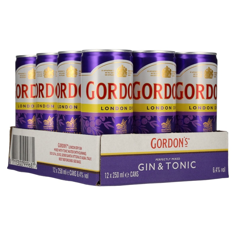 Gordon's London Dry Gin & Tonic 6,4% Vol. 12x0,25l Dosen