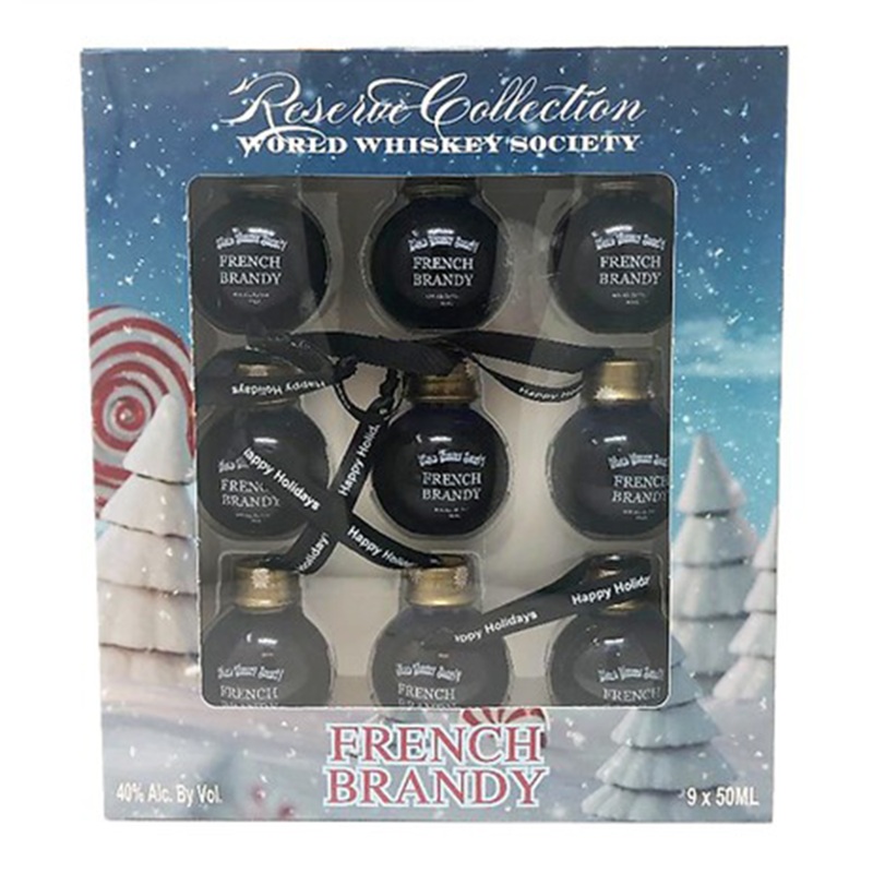 World Whiskey Society Christmas Balls French Brandy (9 x50ml)