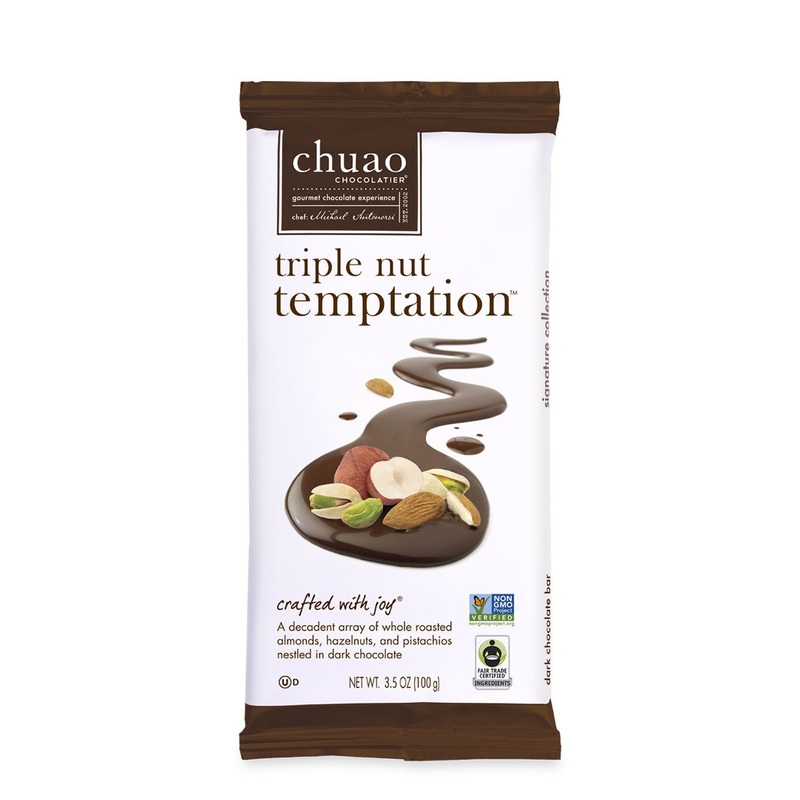 CHUAO CHOCOLATIER Triple Nut Temptation Chocolate Bar