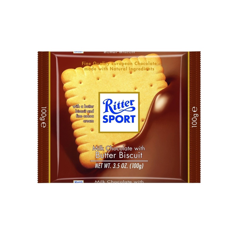 RITTER SPORT Milk Chocolate With Butter Biscuit