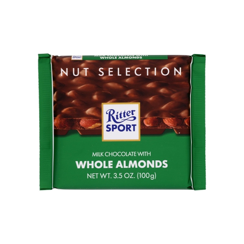 RITTER SPORT Milk Chocolate With Whole Almonds