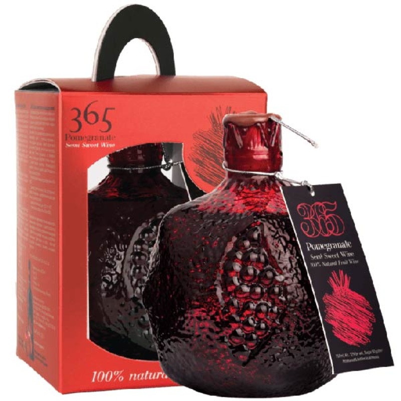 365 Pomegranate Semi-Sweet Wine Souvenir Gift Box - 750ml