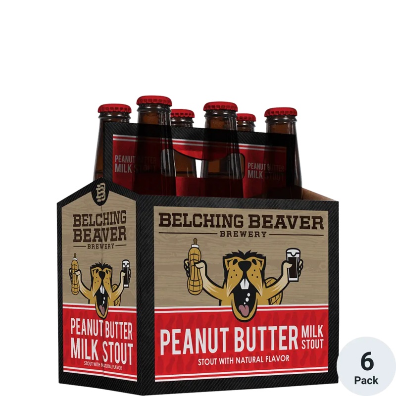 Belching Beaver Peanut Butter Milk Stout 12oz 6 Pack Bottles