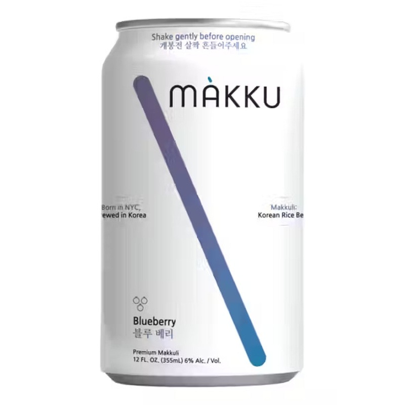 Makku Blueberry Gluten Free Rice Beer 12oz 4 Pack Can