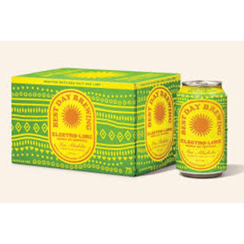 Best Day Brewing Electro Lime Non Alcoholic 12oz 6 Pack