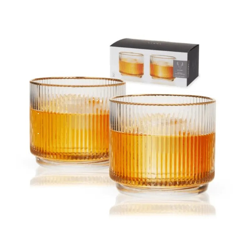 Meridian Crystal Lowball Tumblers Viski