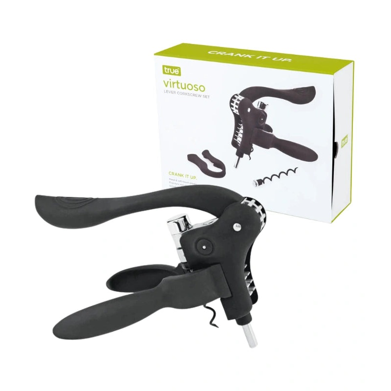 Virtuoso Lever Corkscrew Set by True Brands