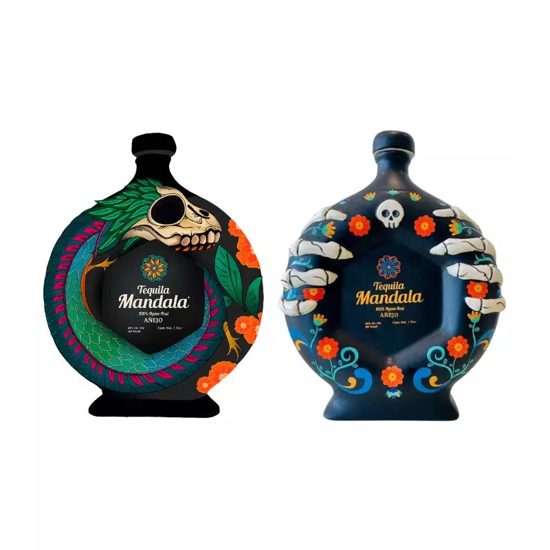 Mandala Da de Muertos Limited Edition Aejo Tequila Bundle