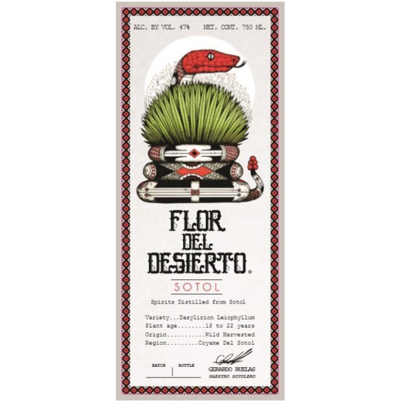 Flor Del Desierto Sotol Mezcal