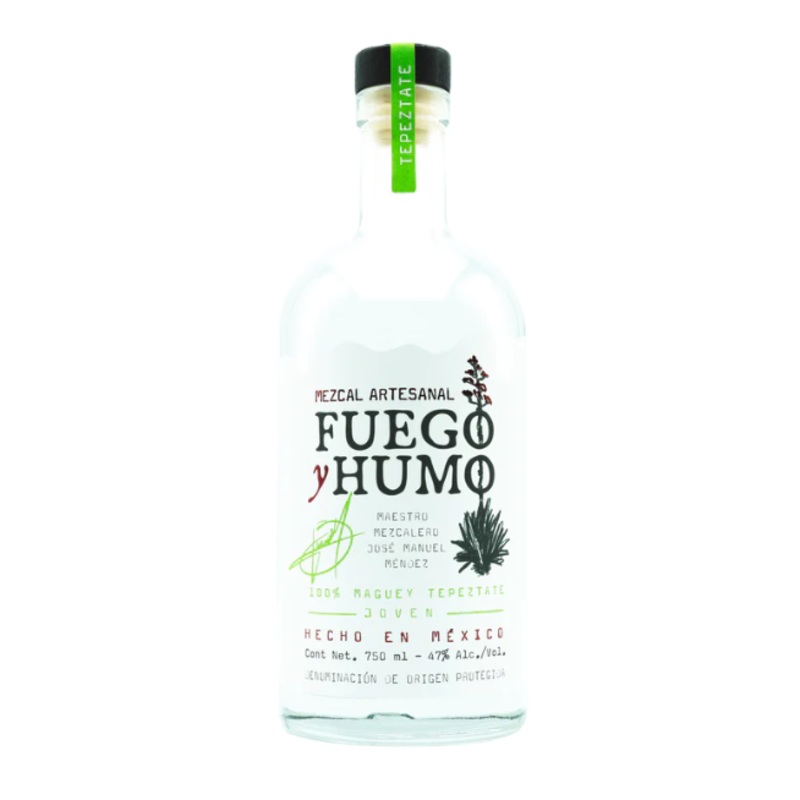 Fuego y Humo Mezcal Artesanal Tepeztate Joven 750ml